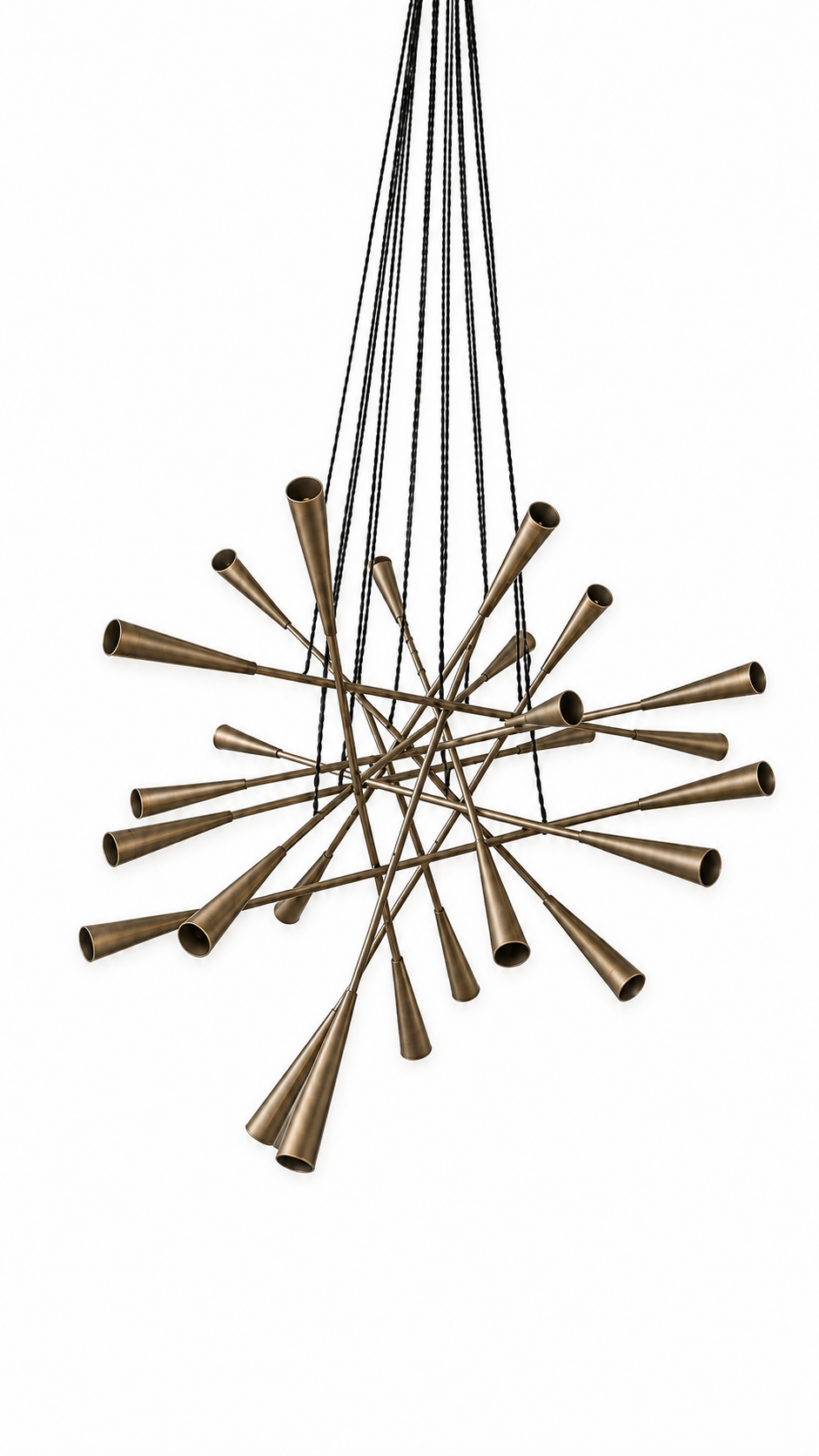 Astraea Cluster handmade chandelier detail view 2 by Alba Lume