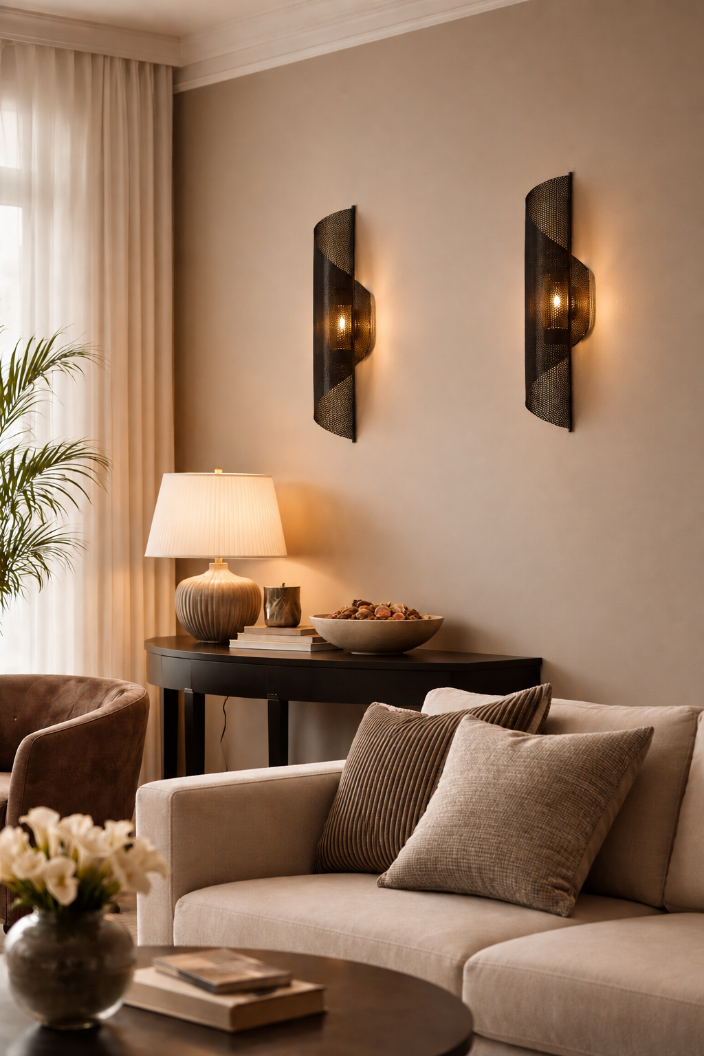 Wire Curve Sconce handmade lighting by Alba Lume